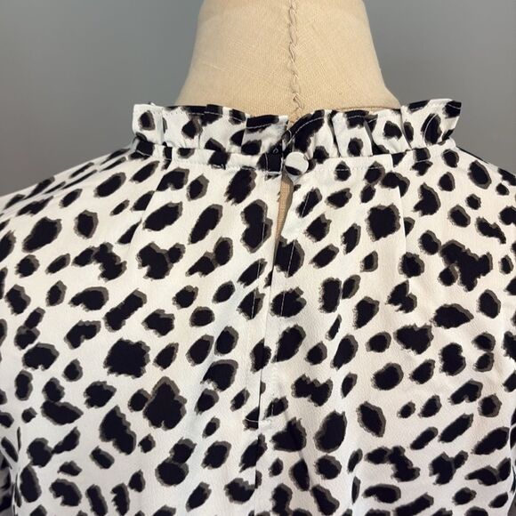 J Crew Ruffle Neck Long Sleeve Top Size XS - Picture 7 of 13